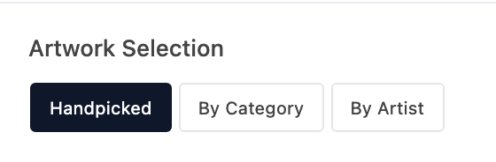 Artwork Selection setting in the block editor sidebar