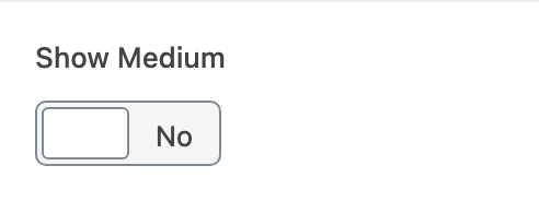 Show Medium setting in the block editor sidebar