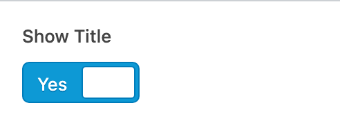 Show Title setting in the block editor sidebar