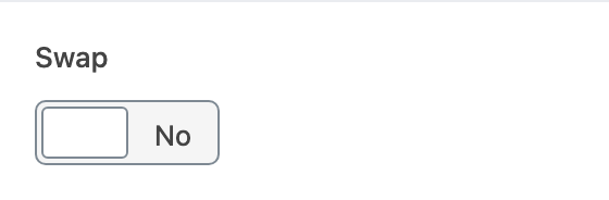 Swap setting in the block editor sidebar