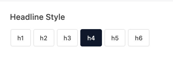 Headline Style setting in the block editor sidebar