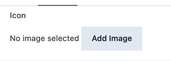 Icon setting in the block editor sidebar