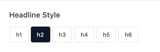 Headline Style setting in the block editor sidebar