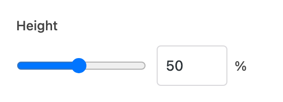 Height setting in the block editor sidebar