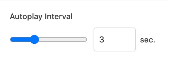 Autoplay Interval setting in the block editor sidebar