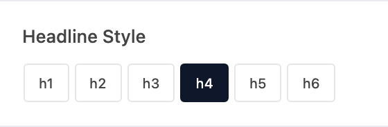 Headline Style setting in the block editor sidebar