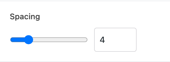 Spacing setting in the block editor sidebar