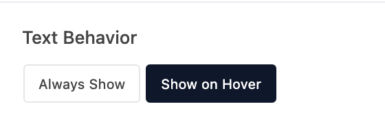 Text Behavior setting in the block editor sidebar