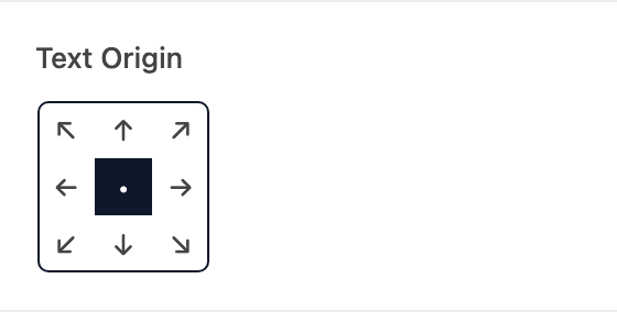 Text Origin setting in the block editor sidebar