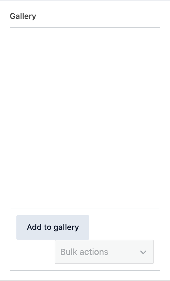 Gallery setting in the block editor sidebar