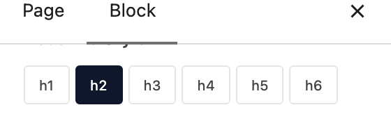 Headline Style setting in the block editor sidebar