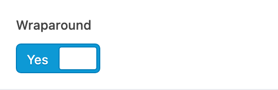 Wraparound setting in the block editor sidebar