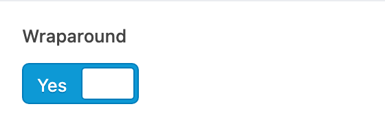 Wraparound setting in the block editor sidebar
