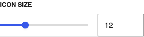 Icon Size setting in the block editor sidebar