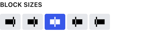 Block Sizes setting in the block editor sidebar
