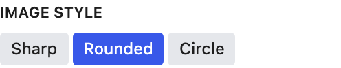 Image Style setting in the block editor sidebar