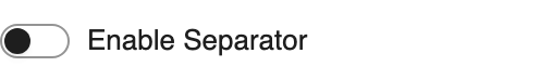 Enable Separator setting in the block editor sidebar