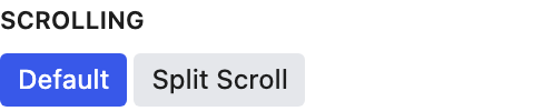 Scrolling setting in the block editor sidebar