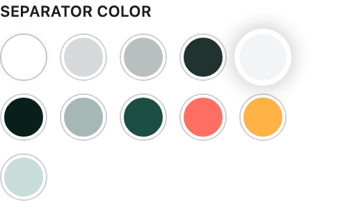 Separator Color setting in the block editor sidebar