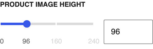 Product Image Height setting in the block editor sidebar