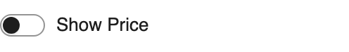 Show Price setting in the block editor sidebar