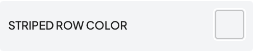 Striped Row Color setting in the block editor sidebar