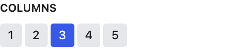 Columns setting in the block editor sidebar
