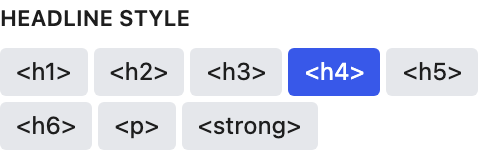 Headline Style setting in the block editor sidebar