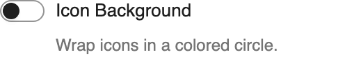 Icon Background setting in the block editor sidebar