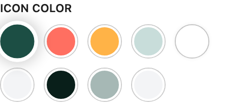 Icon Color setting in the block editor sidebar