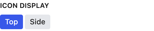 Icon Display setting in the block editor sidebar