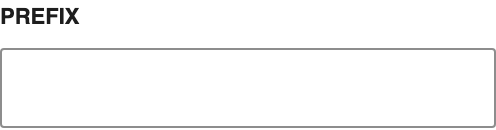 Prefix setting in the block editor sidebar