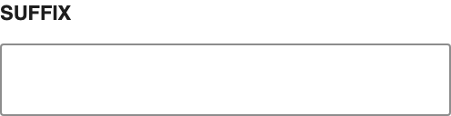 Suffix setting in the block editor sidebar