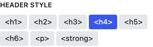 Header Style setting in the block editor sidebar