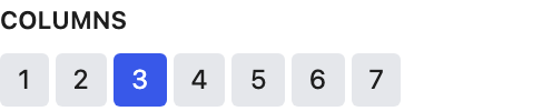 Columns setting in the block editor sidebar