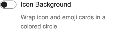 Icon Background setting in the block editor sidebar