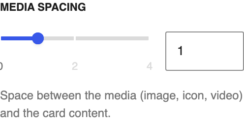 Media Spacing setting in the block editor sidebar