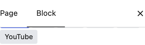 Type setting in the block editor sidebar