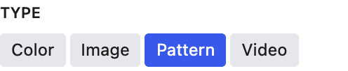 Pattern setting in the block editor sidebar