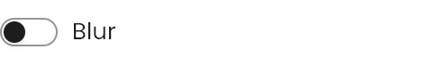 Blur setting in the block editor sidebar