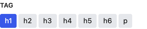 Tag setting in the block editor sidebar