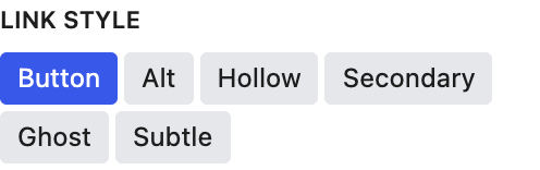 Link Style setting in the block editor sidebar