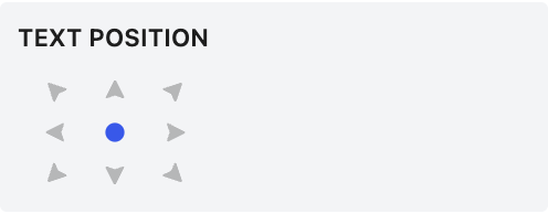 Text Position setting in the block editor sidebar