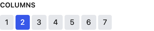 Columns setting in the block editor sidebar