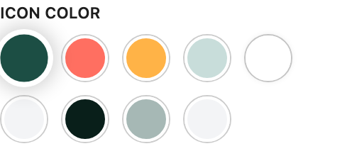 Icon Color setting in the block editor sidebar