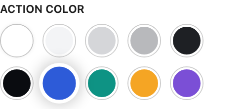 Action Color setting in the block editor sidebar