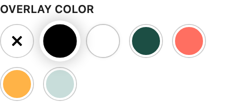 Overlay Color setting in the block editor sidebar