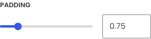 Padding setting in the block editor sidebar