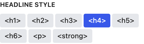 Headline Style setting in the block editor sidebar