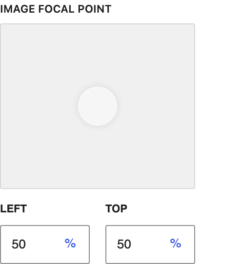 Image Focal Point setting in the block editor sidebar